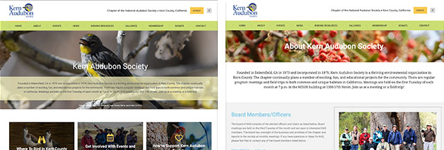 Kern Audubon Society website samples